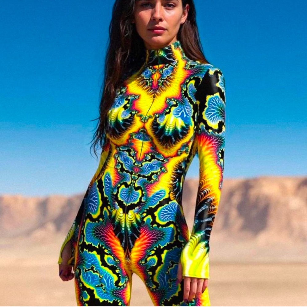 Candycatz full bodysuit with UV reactive properties